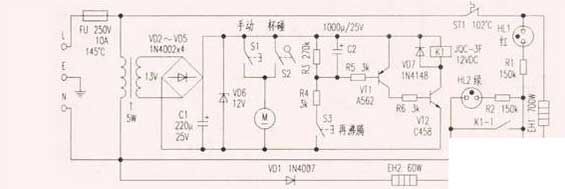 SPST thermal switch control circuit