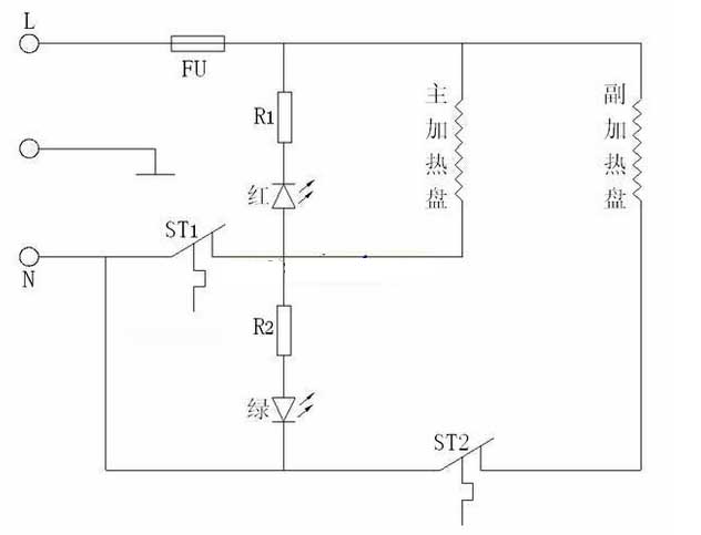 Thermal insulation circuit diagram of SPST thermal switch