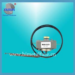 Pressure capillary hvac thermostat