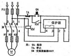 Motor overload Breaker protector wiring diagram analysis