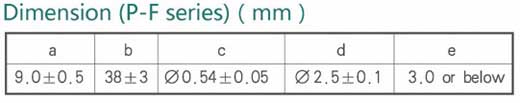   2A ceramic temperature fuse product size drawing