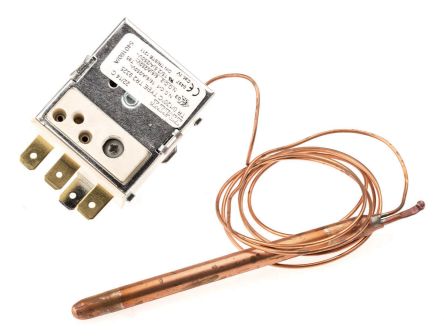 Pro SPDT 15 A Termostato capilar, 0 → +120 ° C, reinicio manual