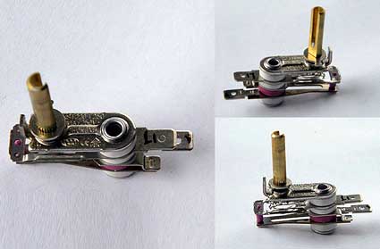 bimetal temperature switch in electric iron