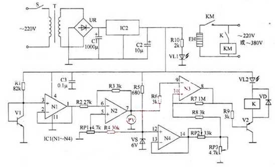 Circuito controlador de temperatura de manta eléctrica industrial