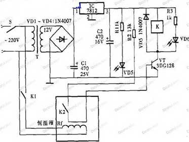 Circuito controlador de temperatura ajustado automáticamente