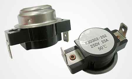 15 A Bi-Metallic Thermostat, 0 to +260 °C