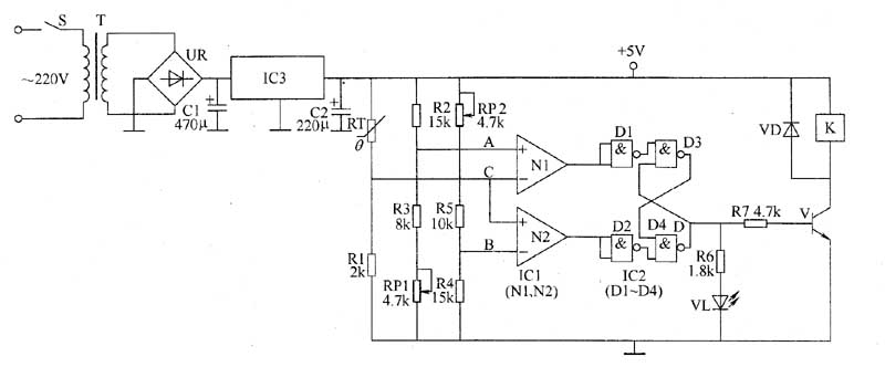 Circuito de control del termostato