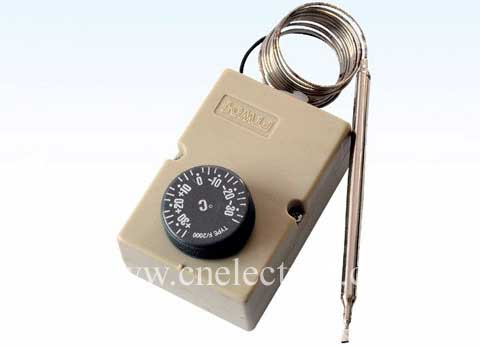 Pro SPDT 15 A termostato capilar, 0 → +120 ° C, reinicio manual