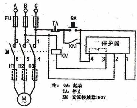 Circuit of motor overload protector 