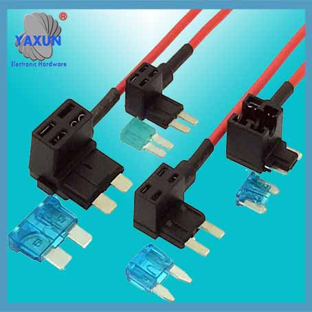 Non-destructive taps and circuit adapters for blade fuses