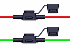 Splash-proof blade fuse holder wiring harness