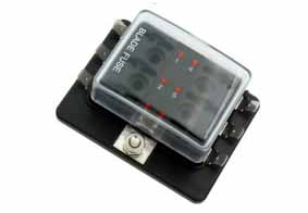 6-way blade fuse box with lamp 