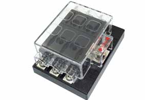 DC60V/25A, 6-way car fuse box 