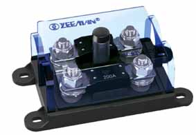 500A high current automobile fuse box with 2 inputs and 2 outputs