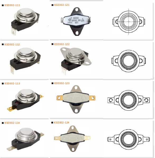KSD301, KSD302 series  temperature control switch