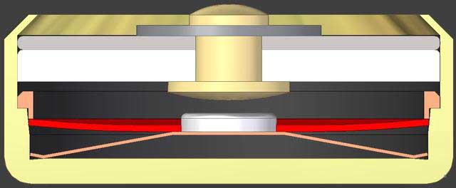 The disconnection state of the bimetallic thermal protector